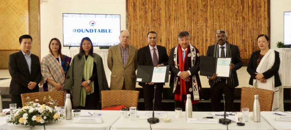 Officials and others during the signing of MoU between the Investment & Development Authority of Nagaland and Omsheel Foods.